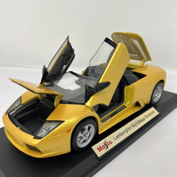 Maisto Lamborghini Murciélago Roadster 1:18 Yellow Convertible Collectable - Picture 15 of 15